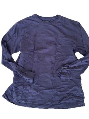 Navy Blue Mens Shirt Dark Crew Neck Medium